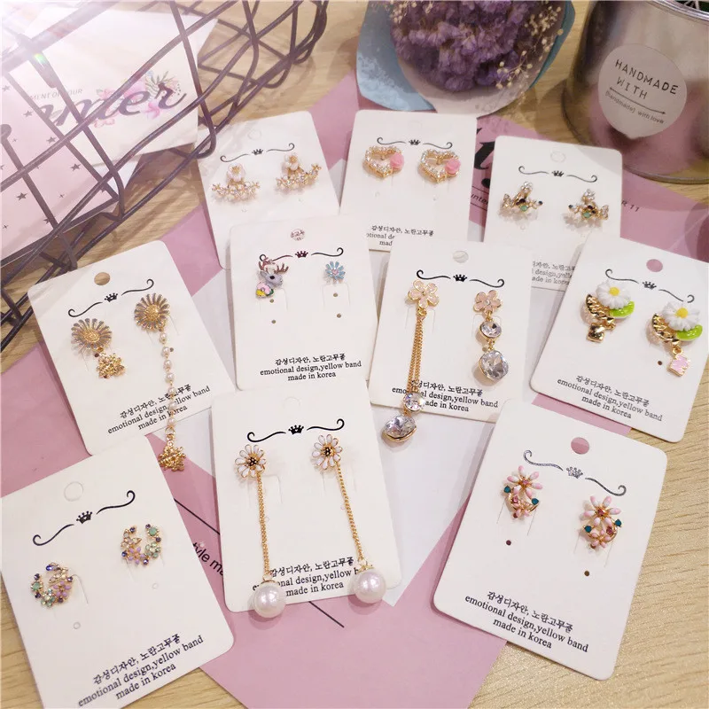 

Korea Handmade Cartoon Deer Flower Heart Rhinestone Women Drop Earrings Bangle Earrings Fashion Jewelry Accessories-JQDPER214D5