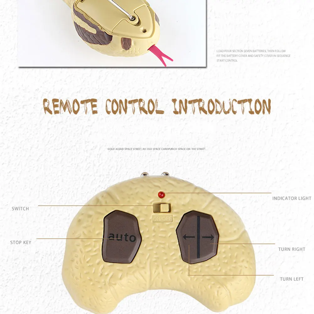 Электрическая змея креативный RC змея игрушка трюки игрушка Инфракрасный контроль ABS пульт дистанционного управления RC Гремучая змея