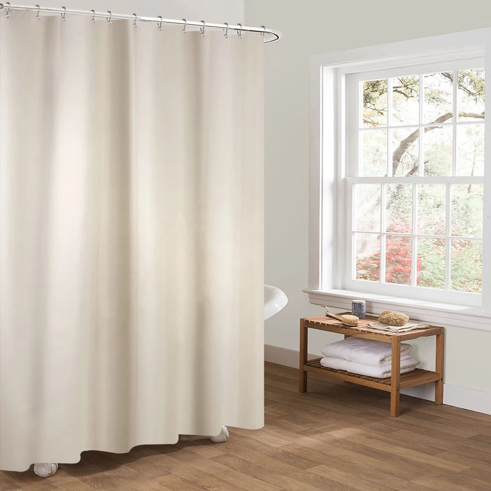 

72 * 72'' Polyester Waterproof Mildewproof Shower Curtain Decorative Privacy Protection Bathroom Shower Curtain with 12pcs Hooks