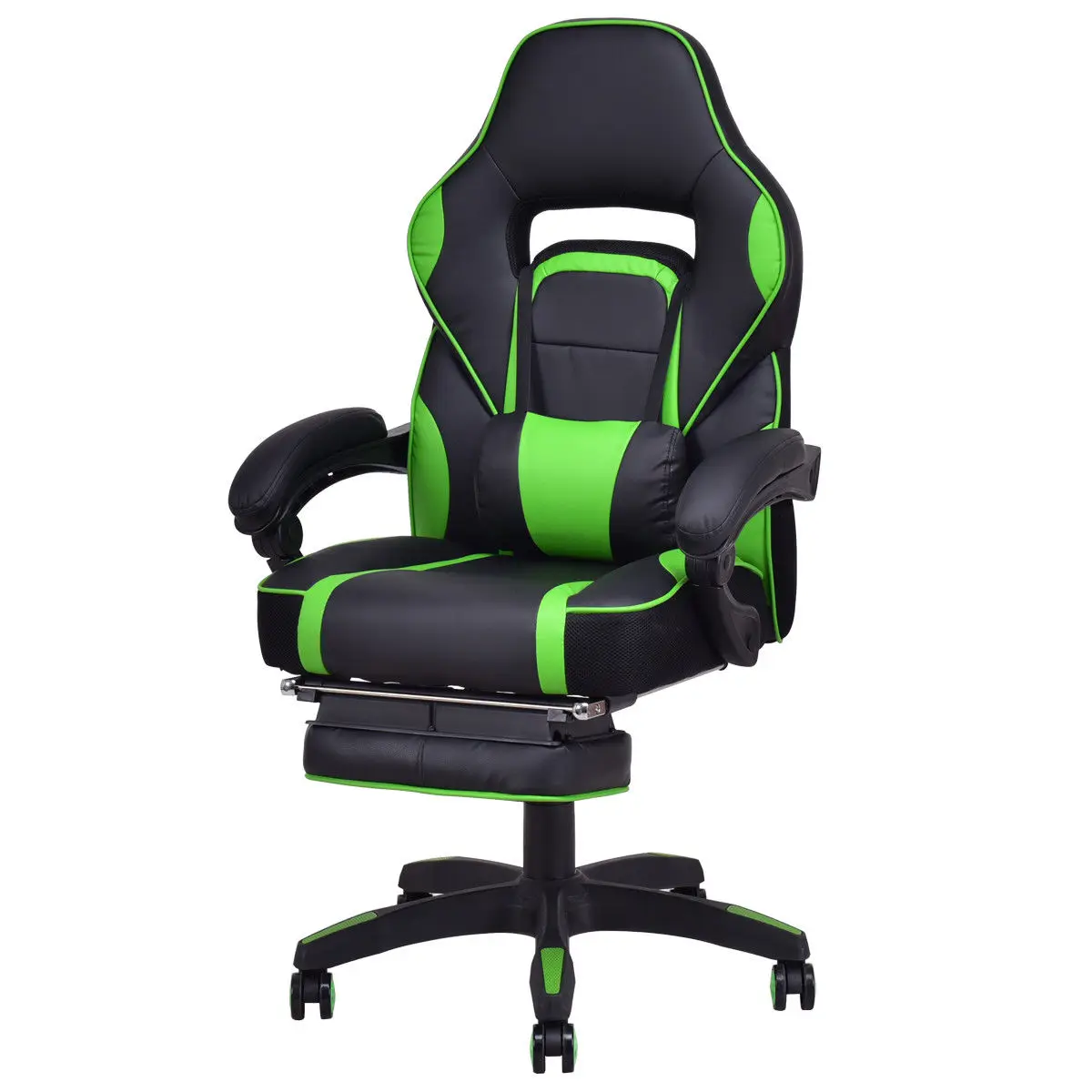 

Costway Office Home Racing Style Executive High Back Gaming Chair W/ Ottoman