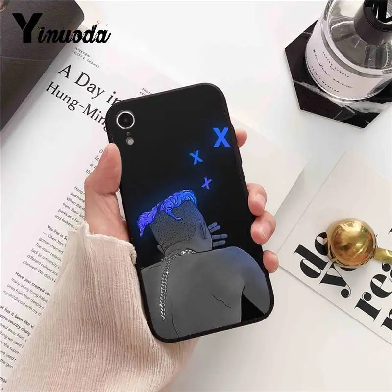Yinuoda рэпер певец XXXTentacion Музыкальный Чехол для iPhone X XS MAX 6 6s 7 7plus 8 8Plus 5 5S SE XR 11 pro