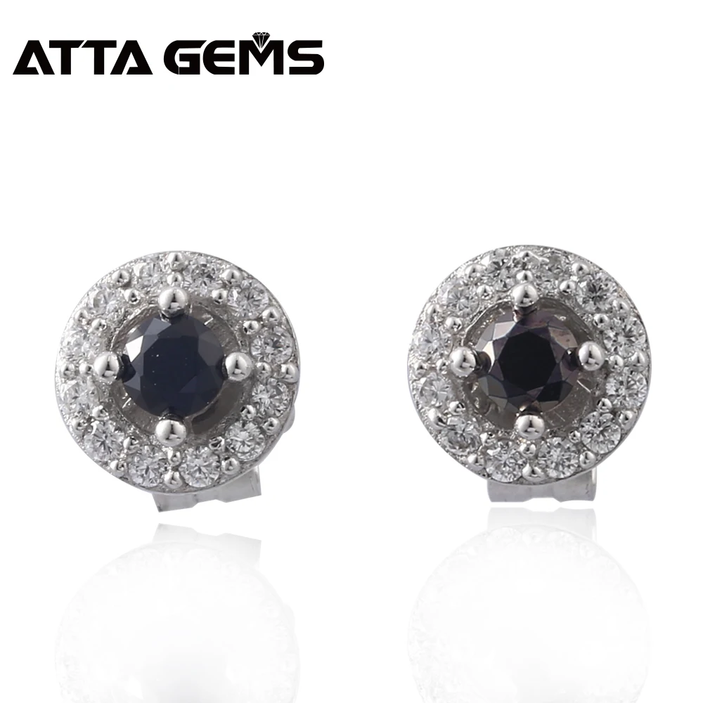 Natural Black Spinel Sterling Silver Stud Earrings For Women 12 Carats Womens Christmas Gifts Styles huismerk kopen in de aanbieding Natural Black Spinel Sterling Silver Stud Earrings For Women 12 Carats Womens Christmas Gifts Styles huismerk kopen in de aanbieding