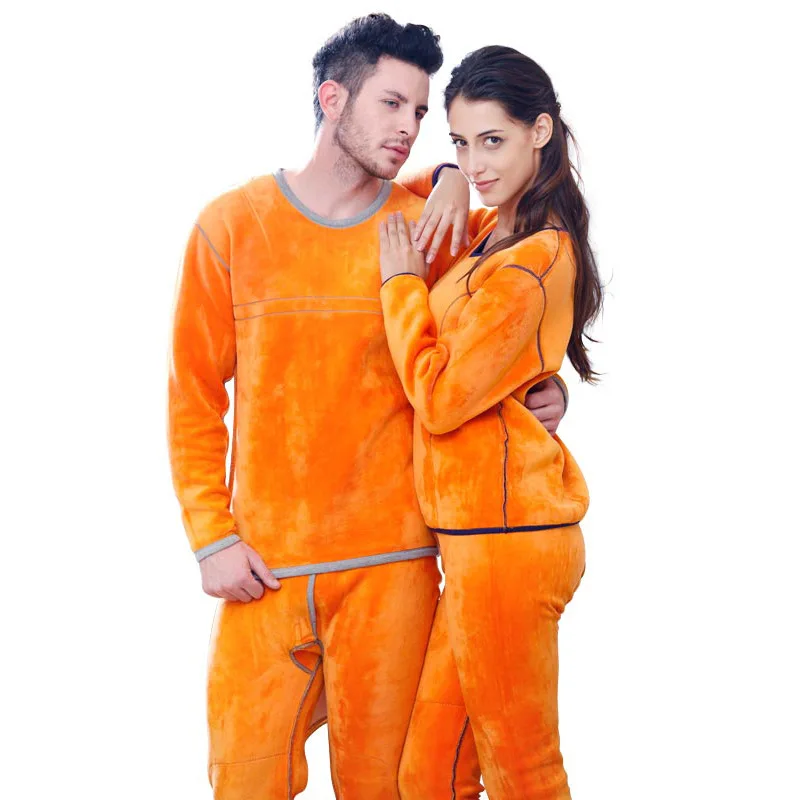 

Long Johns Winter Women Men Warm Thermal Underwear Set For Winter Layered Clothing Velvet Thick Thermal Couple Plus Size XXXL