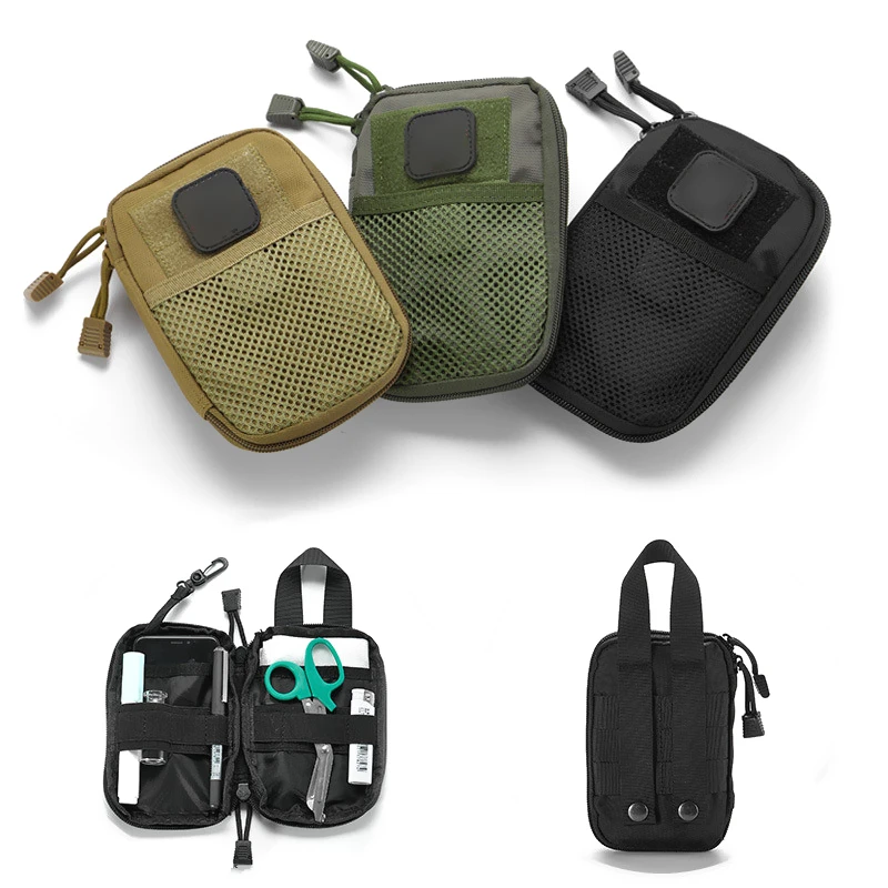 

Outdoor Camping Survival Medical Bag Travel Survive Gear EDC Molle Zipper Waist Pack Military Pouch Scissors Survival Tools