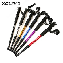 1 х Профессиональный 4-телескопическая трость aeriaaluminium сплав ледоруба Antishock Пеший Туризм Восхождение Стик Поход полюс