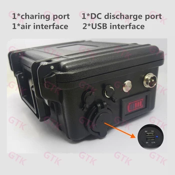 

GTK 12v 100Ah 105Ah li-ion battery ABS case with handel custom interface discharge current 600W 1000W 1200W+charger