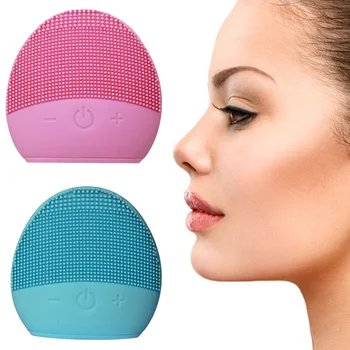 

Facial Cleansing Brush Mini Vibration Face Cleaner Silicone Deep Pore Cleaning Electric Waterproof Massage Device