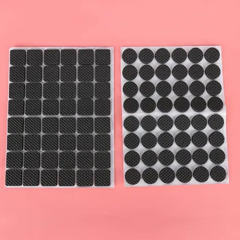 48Pcs/Bag Practical Non-slip Self Adhesive Furniture Rubber Feet Pads Protect Sofa Table Chair Floor Mat Round Sticky Pad desk feet cover noise avoiding non slip mat furnishing non slip mat thicken protecting pad self adhesive for home office