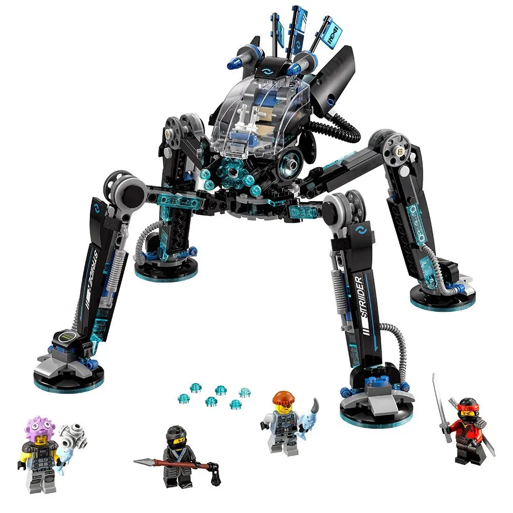 

10717 Ninjagoing Movie Water Robot Walker Compatible with Legoing Ninja Nya Block Set Building Toy 518Pcs