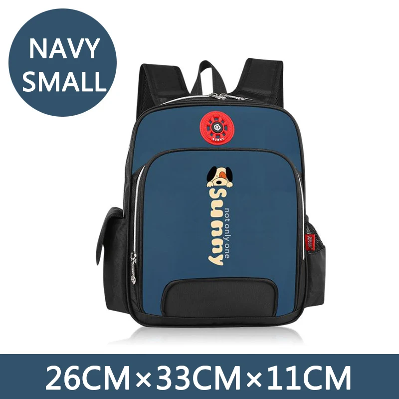Ортопедические детские школьные сумки для подростков мальчиков и девочек, Большой Вместительный Школьный рюкзак, водонепроницаемый ранец, Детская сумка для книг mochila - Цвет: Navy small