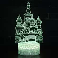 Замок светильник Diy день рождения творческие подарки фонарь празднование 3d настольные лампы для гостиной белая основа прекрасный ночник