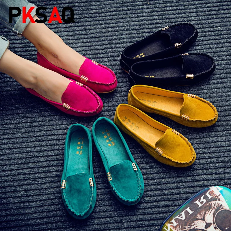 

Women Flats shoes 2019 Plus Size 35-43 Loafers Candy Color Slip on Flat Shoes Ballet Flats Comfortable Ladies shoe