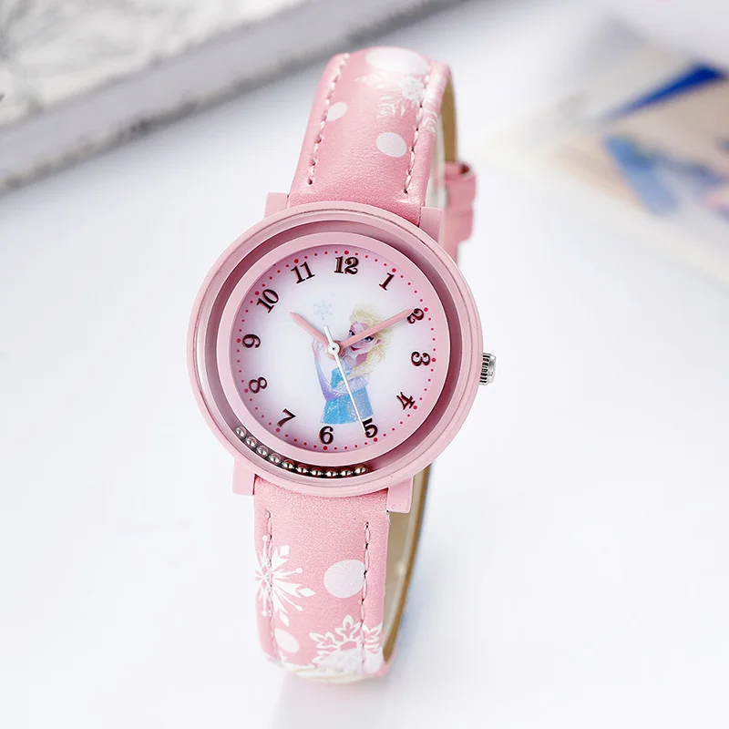 Disney Fashion Kids Watches For Girls Frozen Princess Luxury Quartz Wristwatches Sophia Princess Girl Child Casual Watches Children's Watches