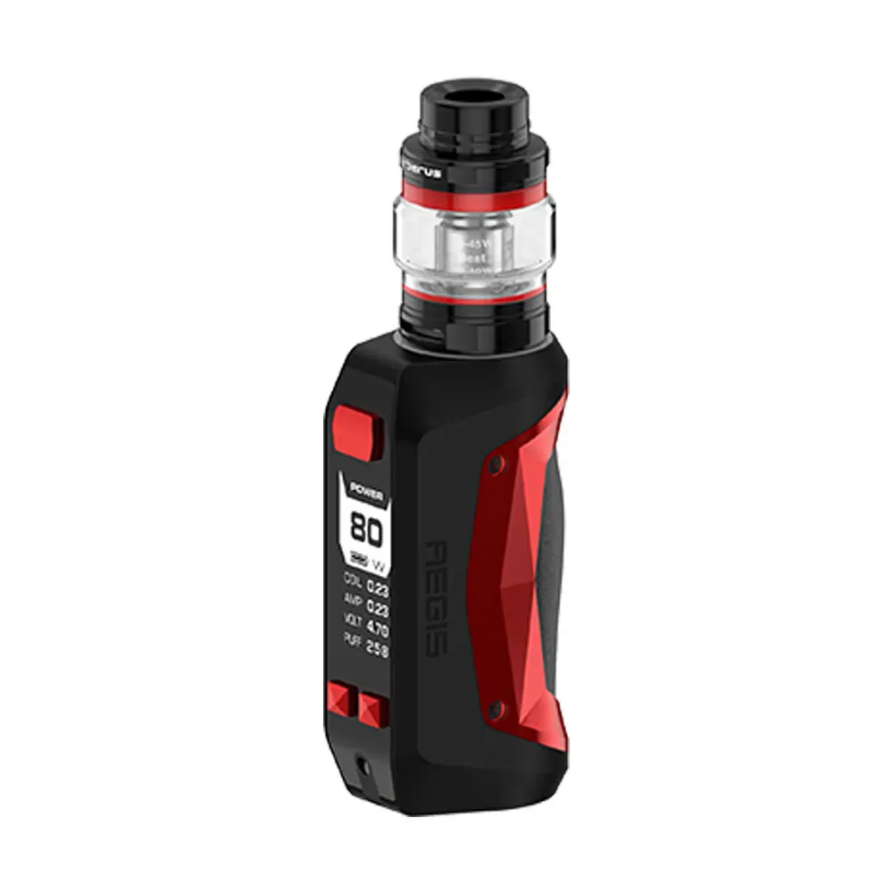 Распродажа Geekvape Aegis Mini 80 Вт комплект с аккумулятором 2200 мАч и 5,5 мл Cerberus Tank IP67 Водонепроницаемый/пылезащитный/ударопрочный дизайнерский комплект - Цвет: black red