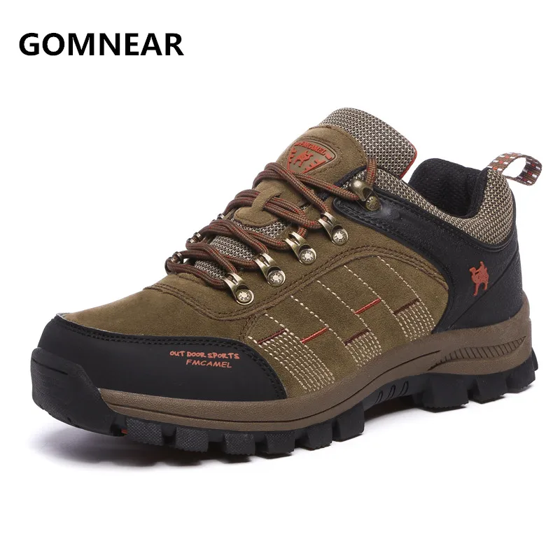 GOMNEAR رياضية للرجال تنفس حذاء للسير مسافات طويلة الذكور في الهواء الطلق عدم الانزلاق ارتداء مقاومة المشي الإرتحال الركض السياحة الأحذية