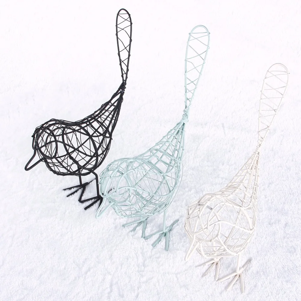 

New Three Colors Metal Craft Wire Iron Bird Model Decorative Ornament Home Living Room Decoration Craft #231223