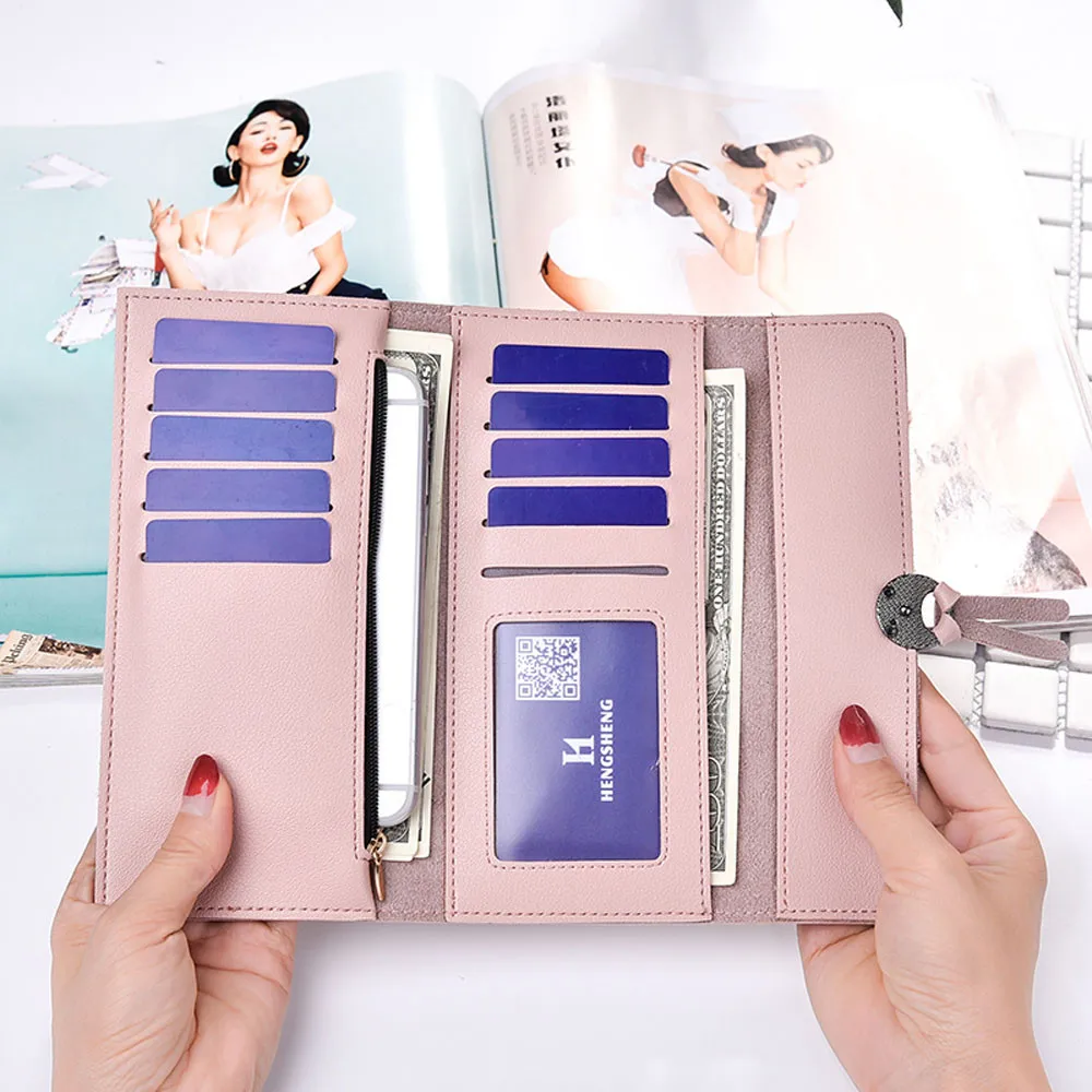Aelicy роскошный отдых клатч длинный кошелек модные дизайнерский бумажник одноцветное Стандартный женские кошельки портмоне Carteira Feminina