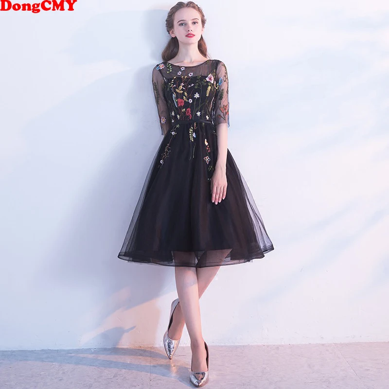 half sleeve cocktail dress