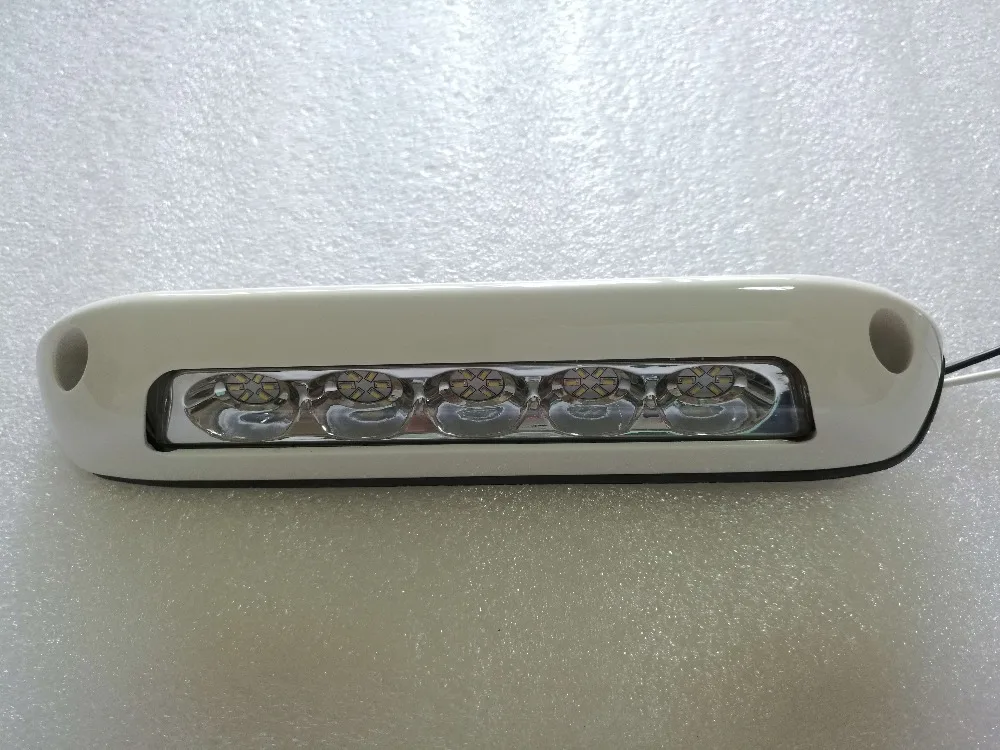 10 14V LED White Black Porch Step Ramp Flood Light RV Camper Marine ITC