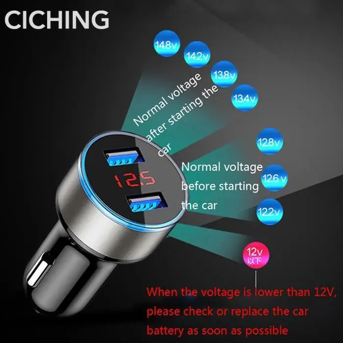 

Newest Car LED Dual USB Car Charger 3.1A Car Quick Charger for mercedes w205 seat leon peugeot 207 renault megane 3 smart fortwo