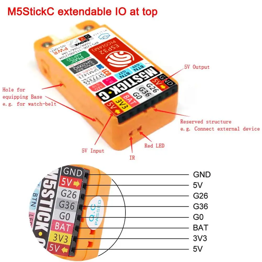 M5StickC ESP32 PICO Мини IoT макетная плата компьютер с цветным ЖК-экраном для Arduino и UIFlow программирования