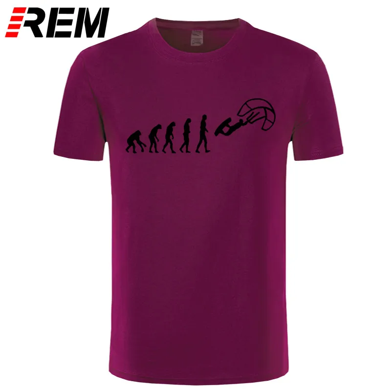 REM Funny Kitesurf Shirt-Kite Surfinger Evolution Kite Boarding, хлопок, футболка классная с принтом, облегающая футболка с буквенным принтом - Цвет: maroon black