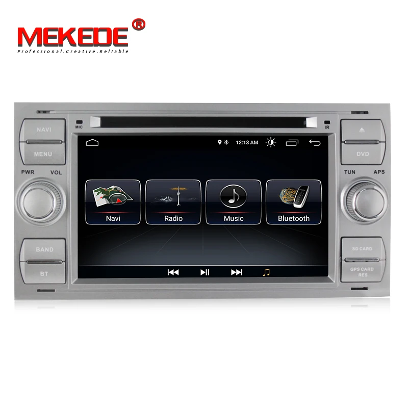 Discount HD Android 8.1 Car DVD GPS Navi Player Stereo Radio Audio For Ford Focus 2 Mondeo S C Max Fiesta Galaxy Connect With 16G map 1