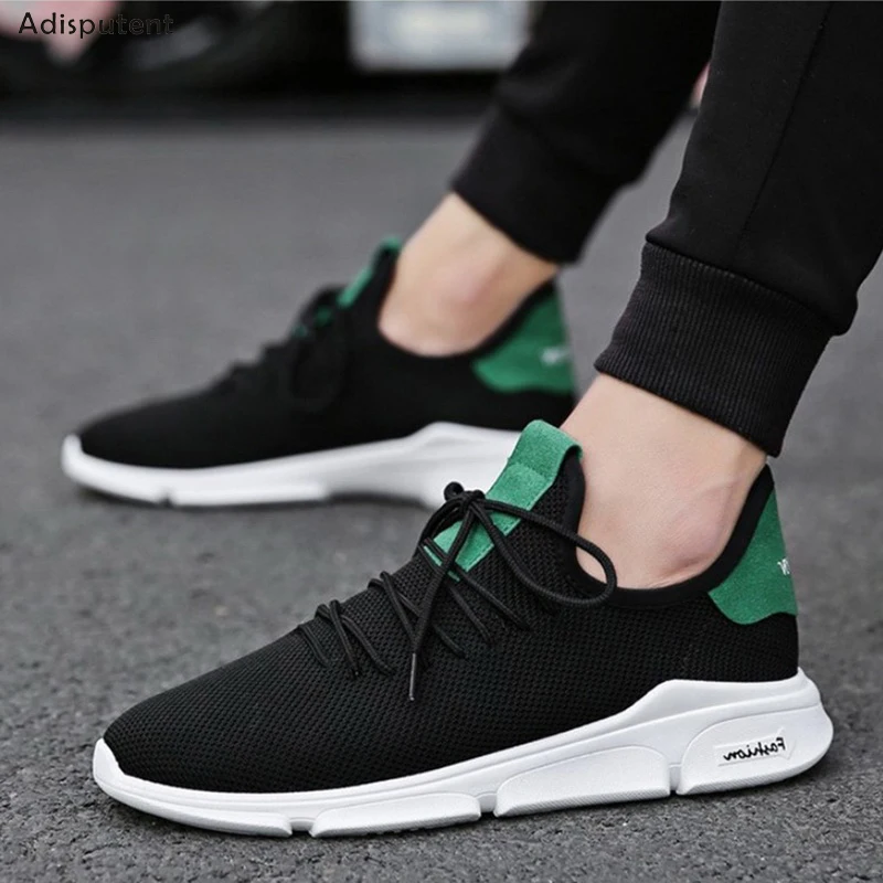 

ADISPUTENT Casual Shoes Men Comfortable Summer Sneakers Men Breathable Mesh Sport Lace-up Light Fashion Flat Vulcanized Shoes