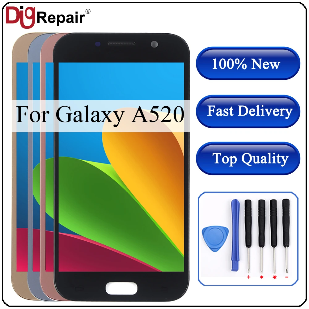 

5" For Samsung Galaxy A5 2017 LCD A520 SM-A520F LCD Display Digitizer Touch Screen Replace Part For Samsung a5 2017 a520 display
