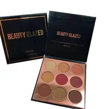 Женский глаз Красота красота матовые тени для век Палитра блестящие алмазные тени для век косметический макияж 9 цветов