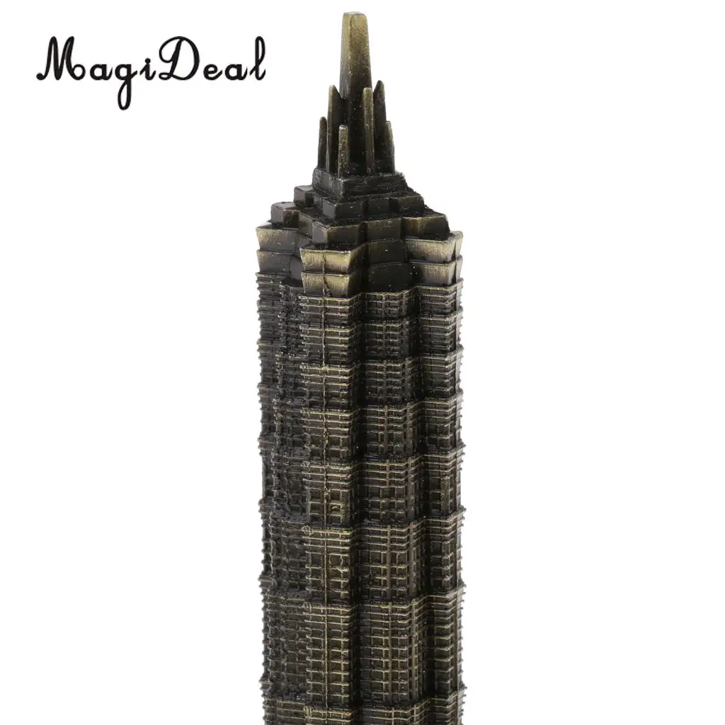 3 Pieces Souvenir Building Metal Shanghai Skylines Buildings Model Desk Decor Gift - 15cm