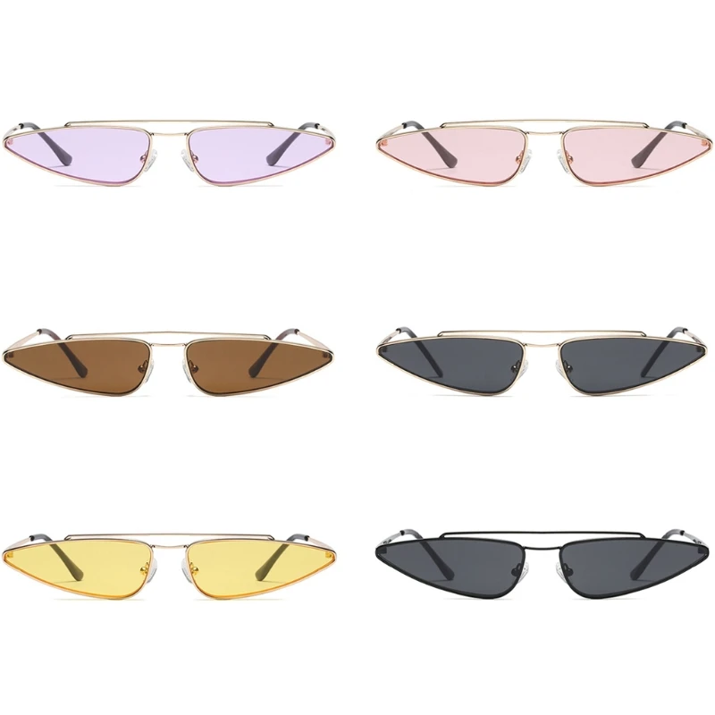 

Retro Small Drop-shaped Sunglasses Triangle Steampunk Rivet Women Fashion Shades