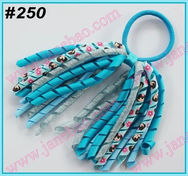 

free shipping 120pcs korker ponytail holders streamer to mix hundreds of color korker ponys streamer colorful