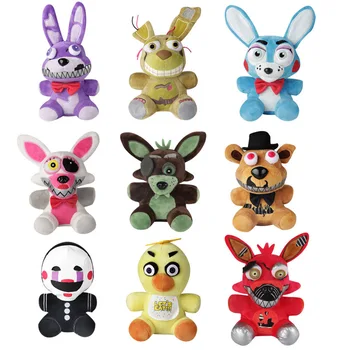 

9pcs New Arrival 18cm Five Nights At Freddy's 4 FNAF Freddy Bear Foxy Chica Bonnie Plush Toys Soft Stuffed Toys Doll for Kids