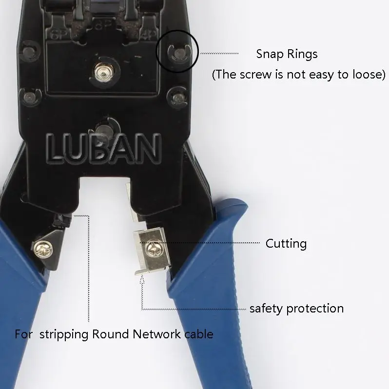 6 в 1 сетевой тестер кабеля Ethernet RJ45 комплект RJ45 обжимной инструмент Пробивной RJ11 Cat5 Cat6 детектор провода 8P8C RJ45