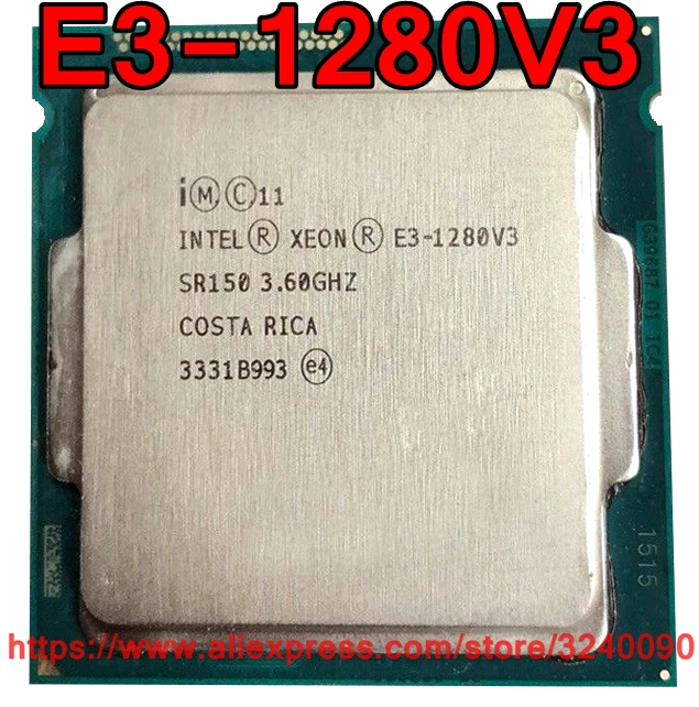 Процессор Intel cpu Xeon E3-1280V3 3,60 ГГц 8 м 82 Вт четырехъядерный процессор E3 1280V3 LGA1150 E3-1280 V3 E3 1280 V3