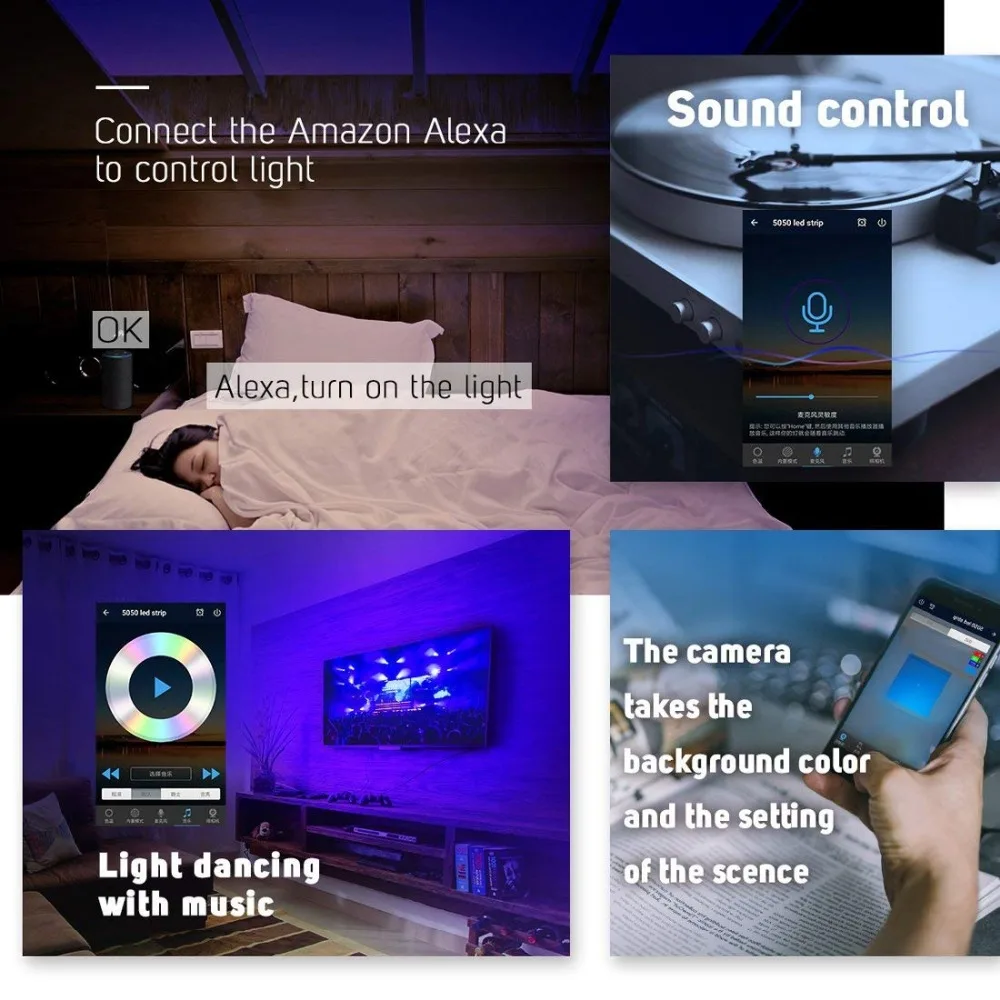 Умный WiFi RGB светильник для управления 5050 3528 Светодиодный Рождественская лента светильник 24 ключа дистанционного управления работа с Alexa и Google Home