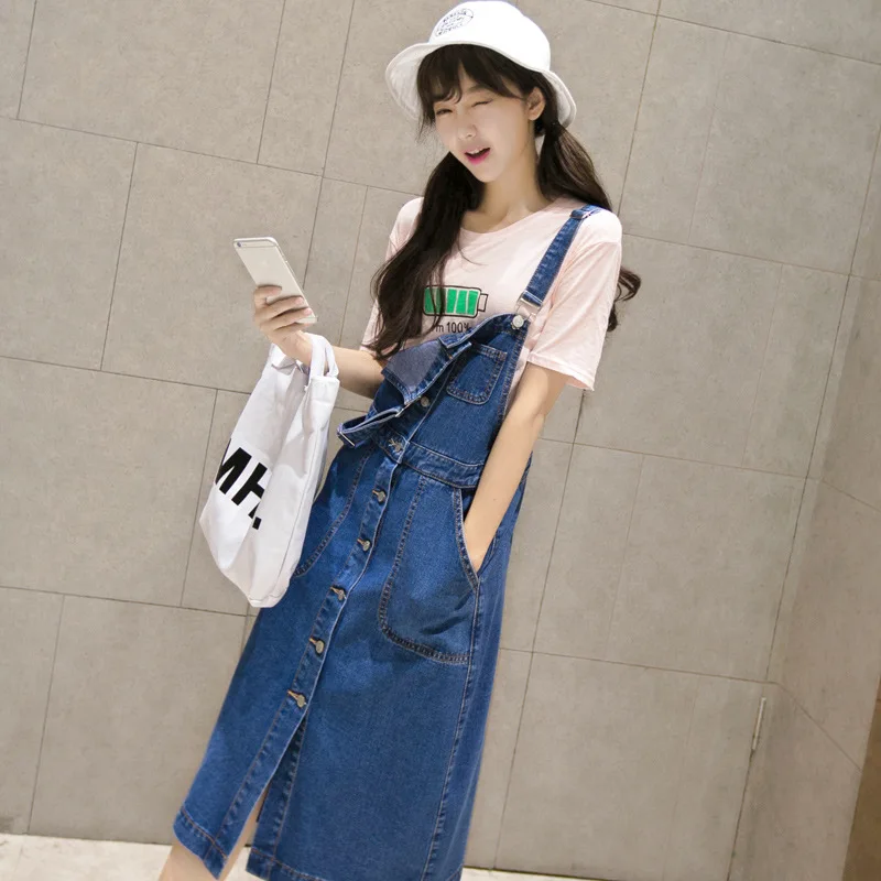 Summer New Fashion Denim dresses,one piece dress blue jeans casual ...