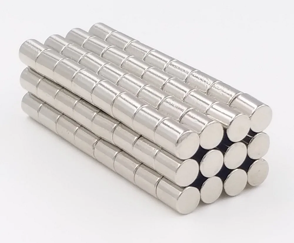 

100pcs 4x5mm Cylinder magnets 4mmx5mm N50 Rare Earth Neodymium Magnet Strong Round