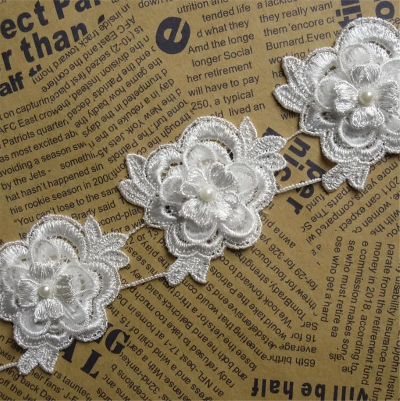 2 шт. лента из полиэстера с цветочной вышивкой|lace trim ribbon|trim ribbonribbon fabric |