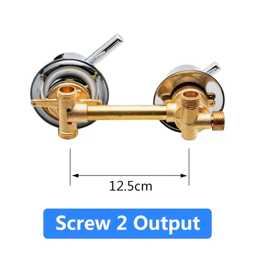 2/3/4/5 способов водоотводная труба с резьбой Межцентровое расстояние 10 см 12,5 см смесительный клапан регулирующий клапан латунный Ванная комната душевой смеситель кабины - Цвет: screw 2outlet 12.5cm