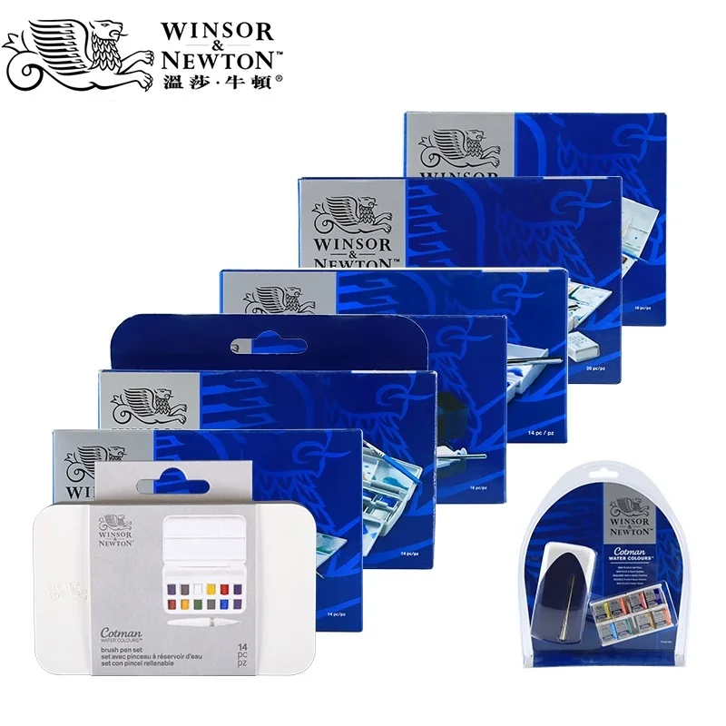 Цена WINSOR NEWTON ТВЕРДАЯ ВОДА Цвет краски 8 12 24 36 45 Цвета художник воды Цвет Art принадлежности для рисования