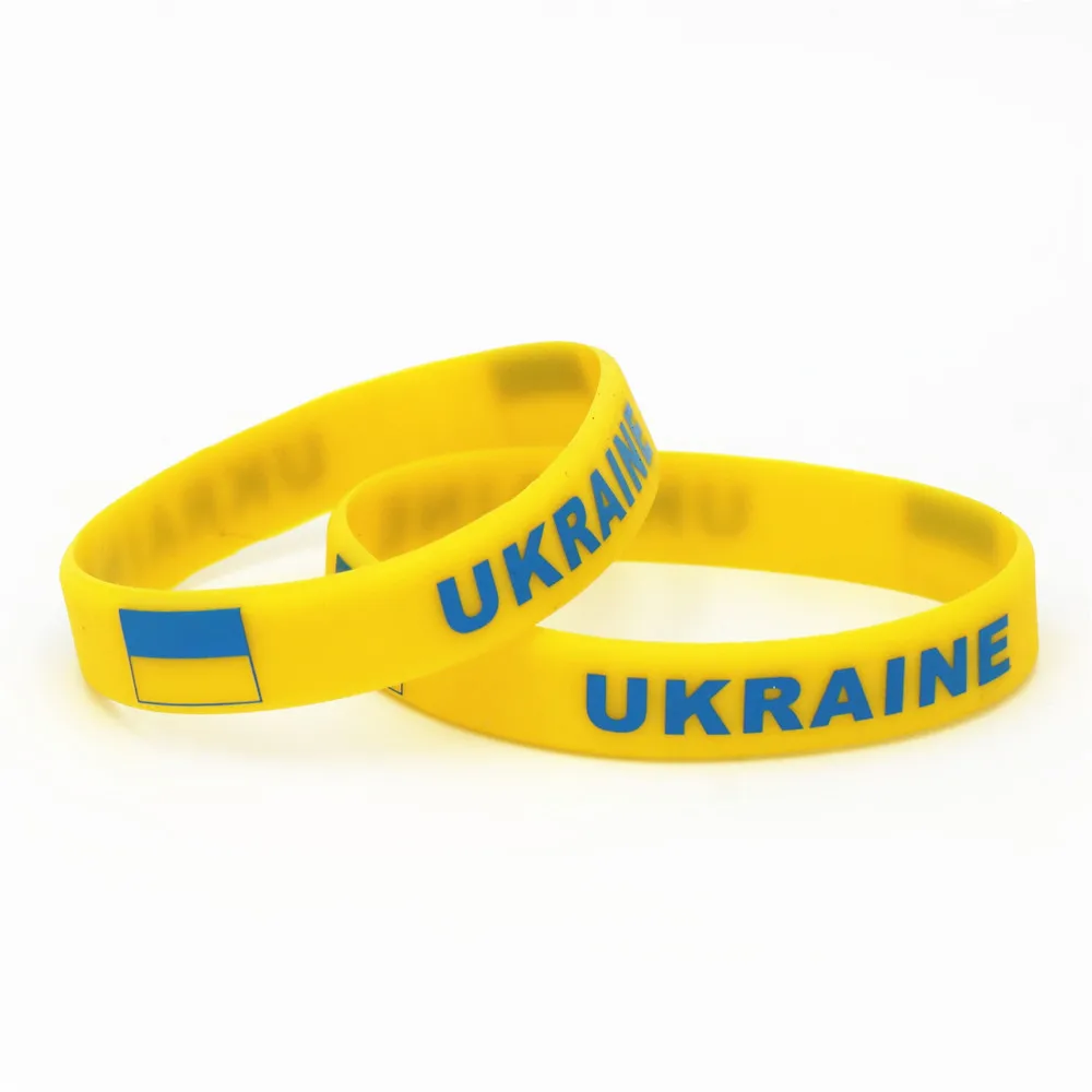 1 шт. Эластичный Силиконовый браслет с флагом Украины|Браслеты голограммой| |