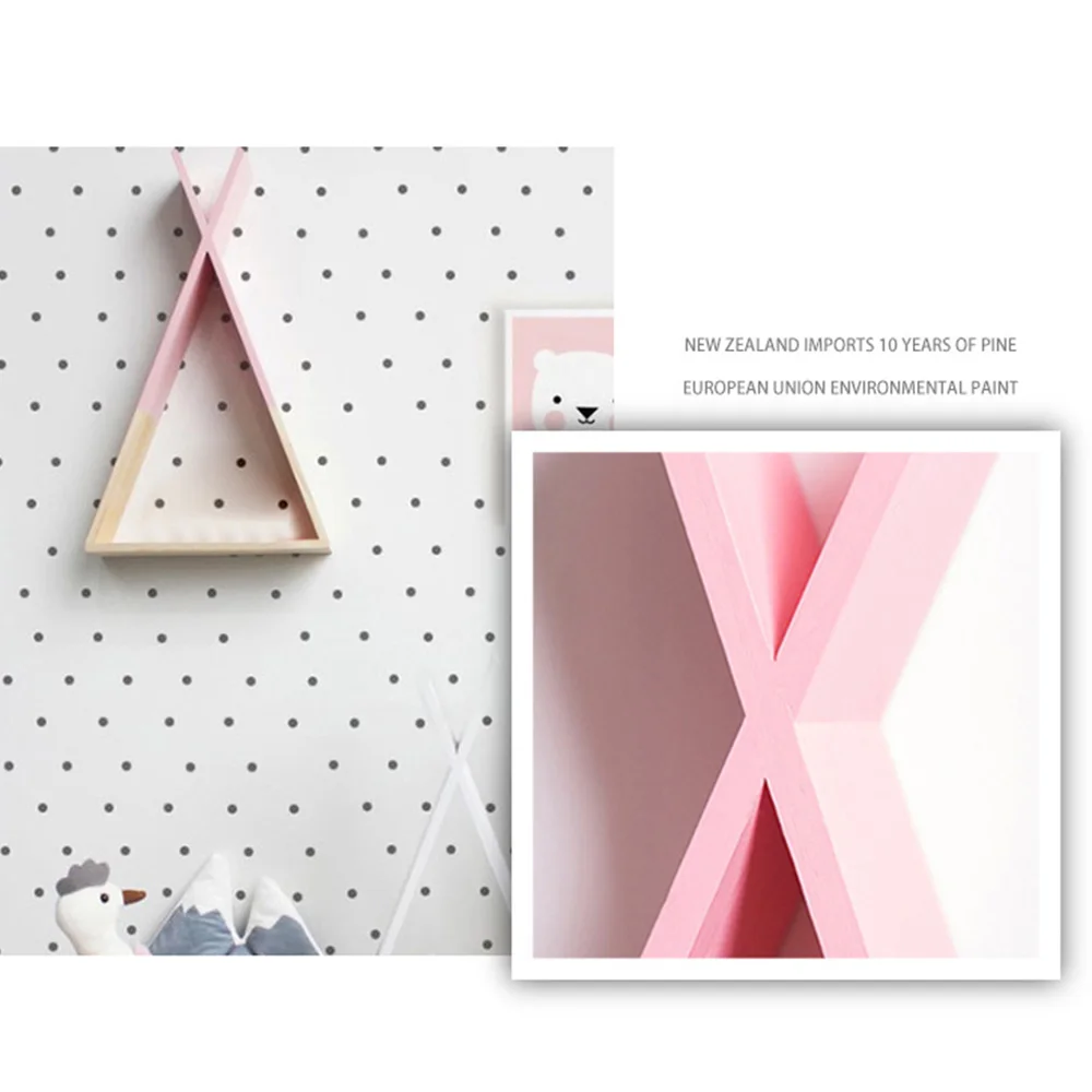 7color Nordic X Shaped Wood Wall Shelf Practical Home Decoration Wall Rack Living Room Wall Hanging Home Shelves Storage Rack