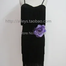 Костюм для латинских танцев, сексуальное черное украшение в виде цветка, платье для латинских танцев для женщин, конкурс латиноамериканских танцев, черные платья