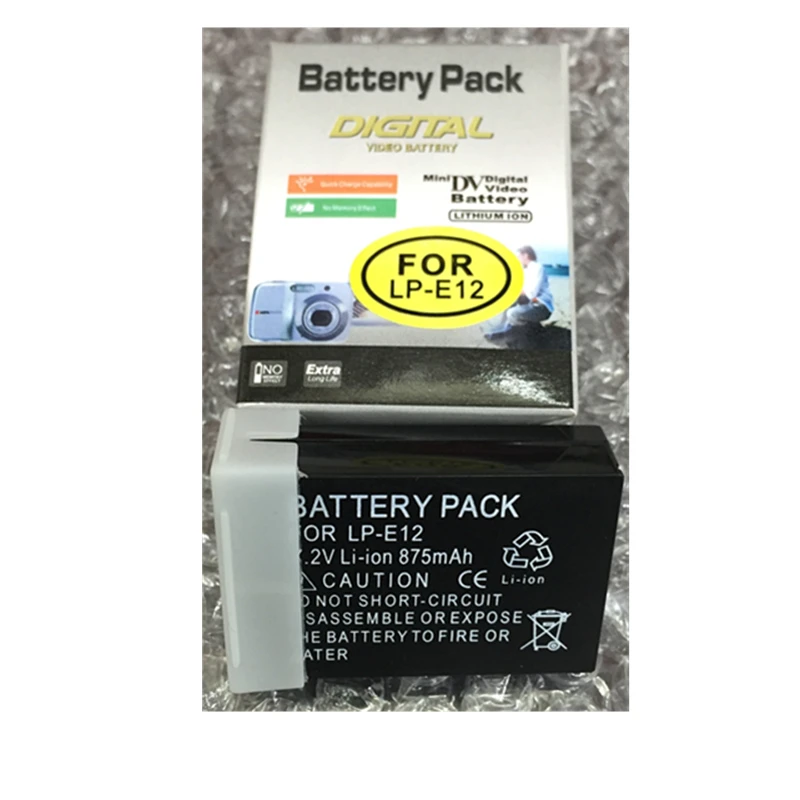 

LP-E12 lithium batteries pack LP E12 Digital Camera Battery LPE12 For Canon EOS 100D Kiss X7 Rebel SL1 EOS M10 DSLR Battery
