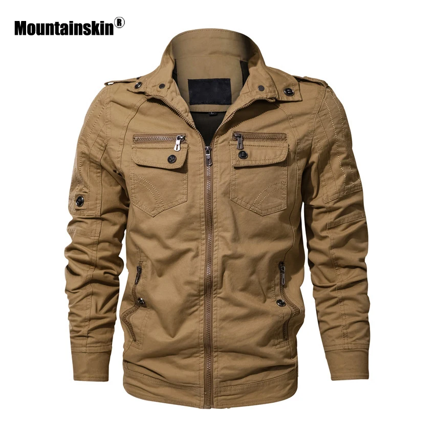 Marca 6xl Militares Casual Para Hombre Abrigos Primavera Chaquetas De Ropa army Y khaki Otoño Mountainskin Hombres Nuevo Sa449 Green Black Los OqdP11w