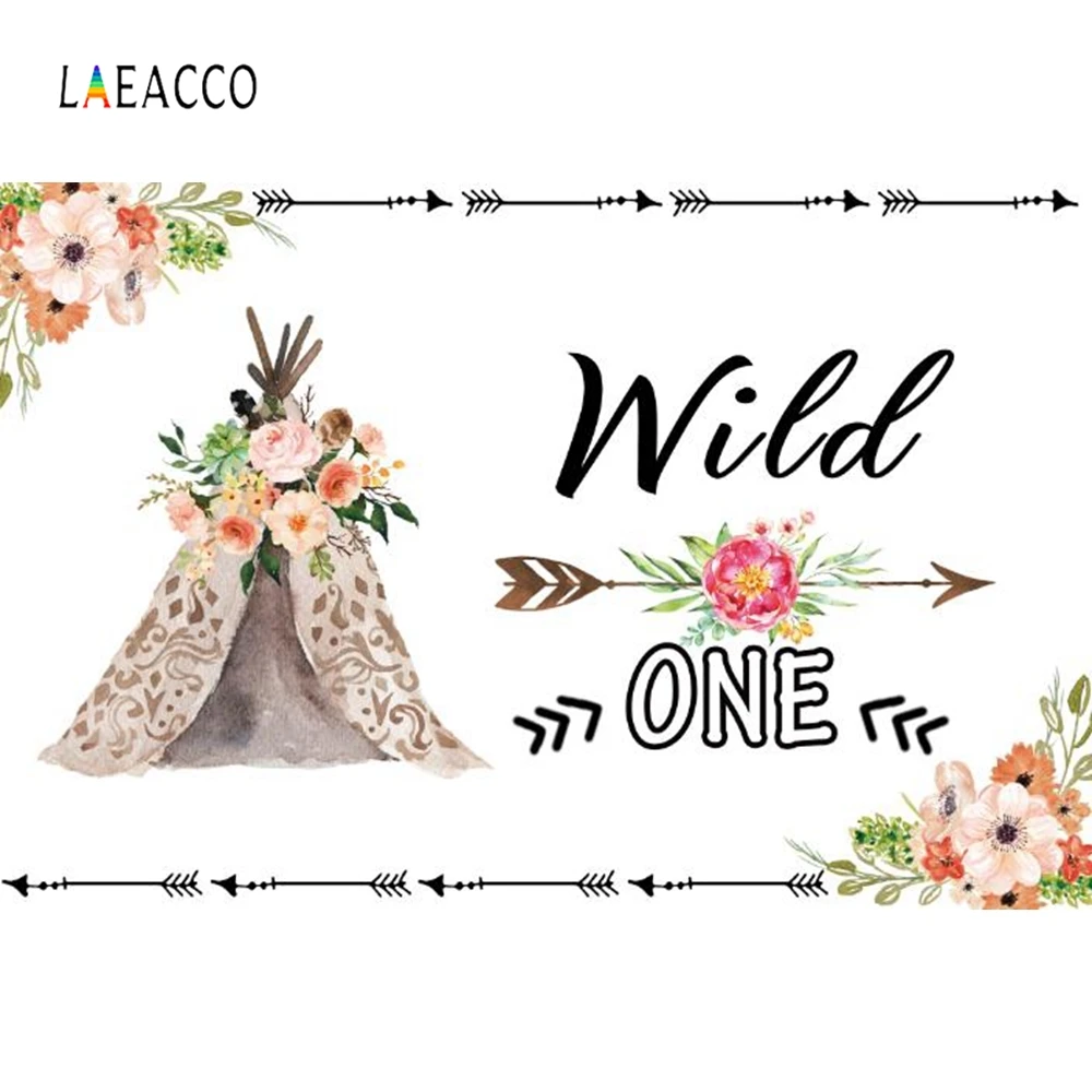 

Laeacco Jungle Wild One Crown Arrow Backdrop Portrait Photography Background Customized Photographic Backdrops For Photo Studio