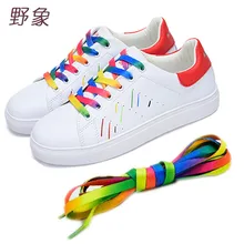 low price1piece Rainbow 100cm Multi-Colors shoelace Flat Sports Shoe Laces Strings Strap for Sneakers Unisex rainbow shoelace low price1piece Rainbow 100cm Multi-Colors shoelace Flat Sports Shoe Laces Strings Strap for Sneakers Unisex rainbow shoelace
