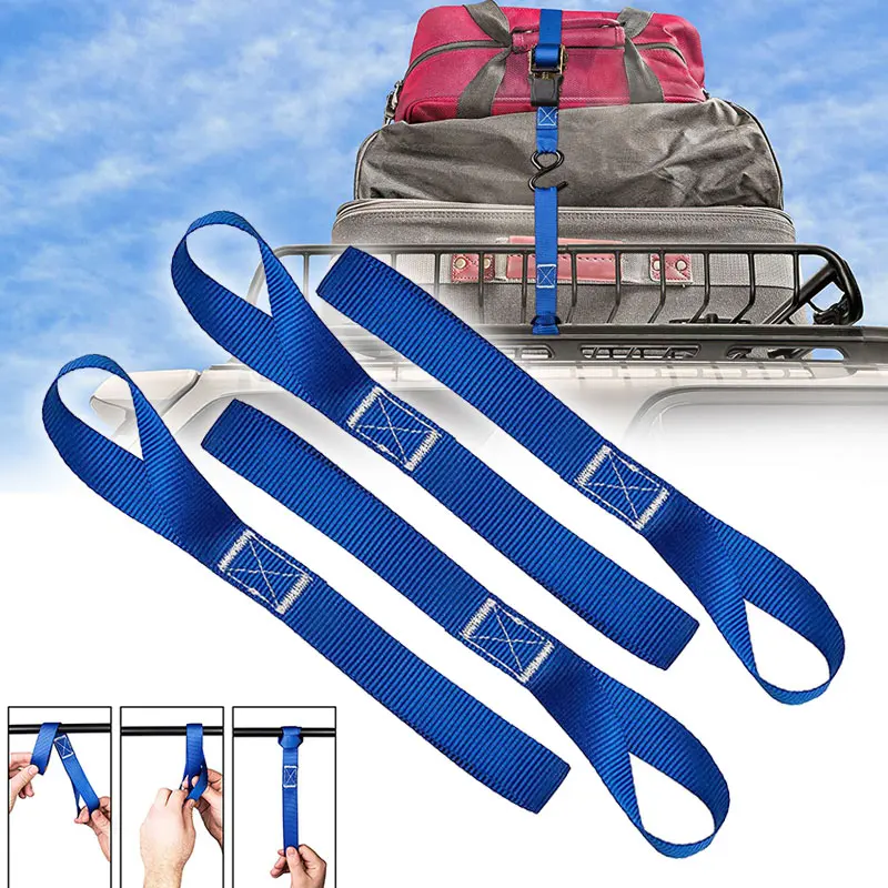 

1/4/10Pcs 12" Mutipurpose Motorcycle Tie Downs Soft Straps Loops Handlebar @XR657